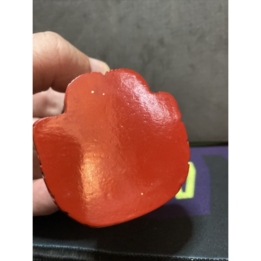 Vintage PG 1991 Chinese Red Resin Carved Design Elephant Taiwan Lucky B1 - Picture 5 of 6